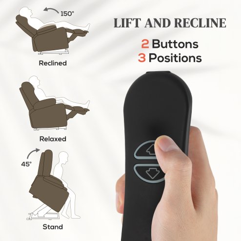 HOMCOM Power Lift Recliner Chair, Wingback Button Tufted Electric Lift Chair for Elderly, Fabric Riser and Reclining Armchair with Remote Control, USB Ports, Side Pockets, for Living Room, Dark Brown