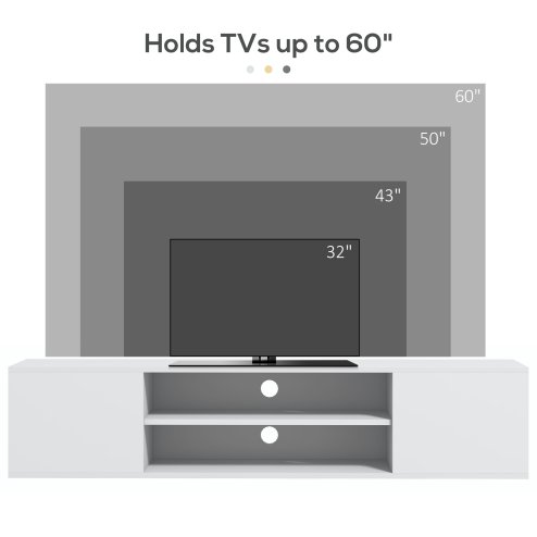 HOMCOM Floating TV Stand Cabinet for TVs up to 60