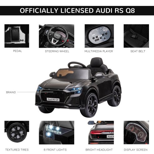 HOMCOM Audi RS Q8 Licensed Electric Car for Kids, 6V Kids