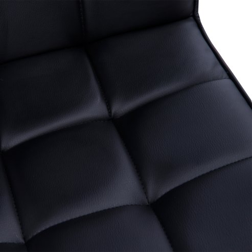 Vinsetto Office Chair, Makeup Vanity Chair, Mid Back Computer Chair, PU Leather Swivel Study Chair with Adjustable Height, Armrest and Rolling Wheels