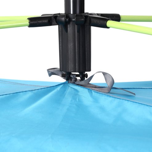 Outsunny 2 Man Pop-up Tent Beach Tent Sun Shelter w/ Windows Doors Hook Sandbags UV Protection Waterproof Outdoor Adventure Garden, Light Blue