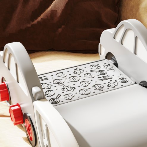 AIYAPLAY Kids Slide, Indoor Toddler Sofa Slide with Extended Length for Bed, Stairs, Easy to Assemble and Store, Grey