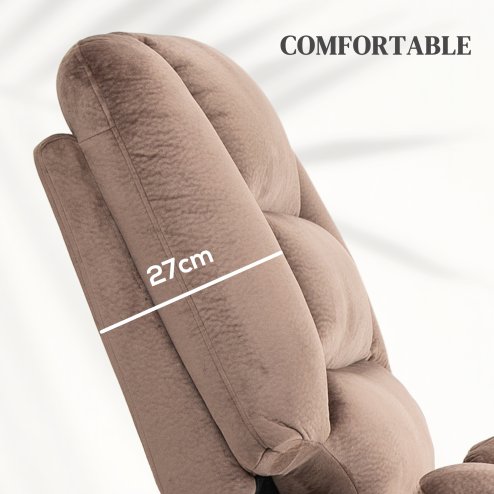 HOMCOM Power Lift Riser and Recliner Chair with Vibration Massage and Heat, Velvet Fabric Electric Recliner Armchair for Elderly with Remote Controllers, Side Pocket, Quick Assembly, Brown