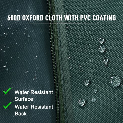 Outsunny 3 Seater 600D Oxford Patio Swing Chair Cover Outdoor Garden Furniture Rain Protection Protector Waterproof Anti-UV, 177 x 114 x 152cm, Green