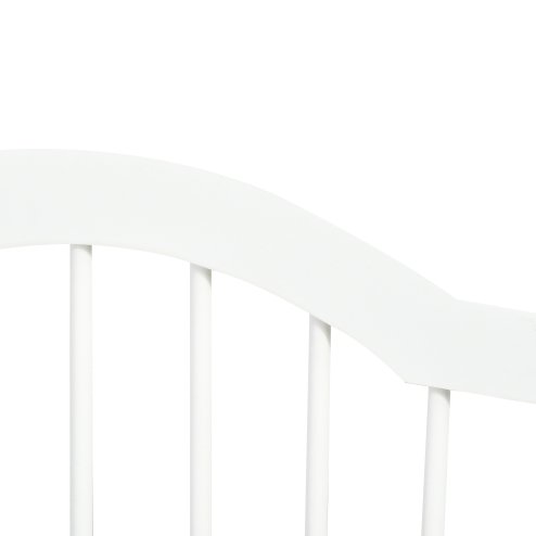 PawHut Freestanding Pet Gate Wooden Dog Gate with Support Feet Foldable Pet Fence Safety Barrier for the House Doorway Stairs White