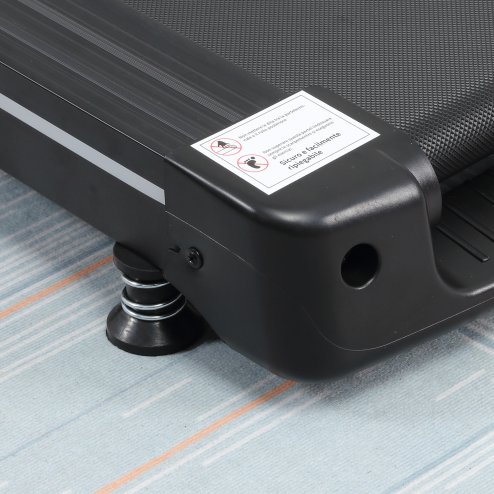 HOMCOM 500W Motorised Treadmill 1-12km/h Folding Frame w/ Wheels 12 Preset Programs LCD Screen Running Machine Safety Button Home Gym Office Fitness Exercise