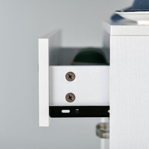 HOMCOM Shoe Cabinet with 3 Flip Drawers, High Gloss Shoe Storage Cabinet with Top Drawer and Adjustable Shelves, Shoe Cupboard for 18 Pairs