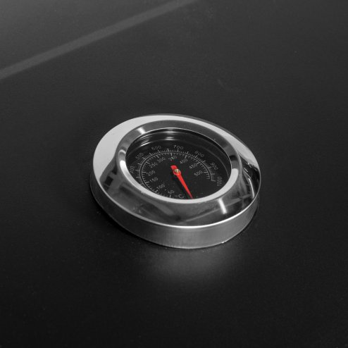 Outsunny Charcoal Grill BBQ Trolley with Adjustable Charcoal Grate, Garden Metal Smoker Barbecue with Shelf, Side Table, Wheels, Built-in Thermometer, Bottle Opener