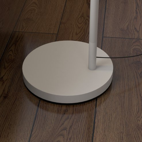 HOMCOM Modern Floor Lamps for Living Room with Rotating Lampshade, Standing Lamp for Bedroom, LED Bulb Included, Grey