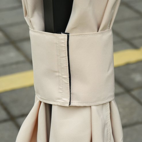 Outsunny 4 Pack Replacement Gazebo Curtains Privacy Panel for Most 3 x 3m Gazebo Canopy Pavillion Outdoor Shelter Sidewalls Accessories Beige