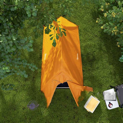 Outsunny 1-2 Man Camping Tent, Double Layer Dome Tent with 2000mm Waterproof Rainfly and Carry Bag, Lightweight for Fishing, Travel, Hiking, Sports, Festival, Orange