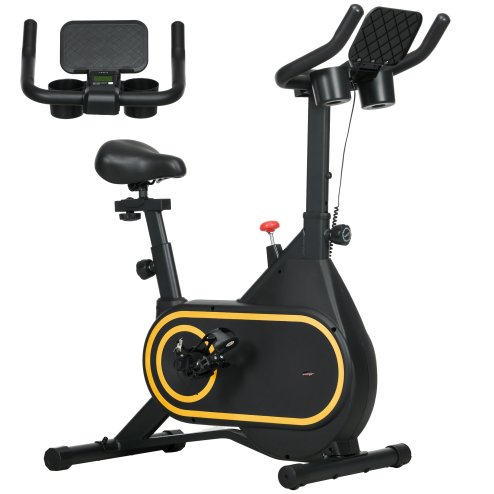 SPORTNOW Exercise Bike, Magnetic Indoor Cycling Bike, 264lbs Weight Capacity Stationary Bike, with Silent Flywheel, LCD Display, Bottle/Tablet Holder, Comfortable Seat, for Home Cardio Workout