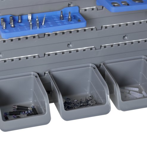 DURHAND 44 Pcs On-Wall Garage DIY Storage Unit with 28 Cubes 10 Hooks 2 Boards Screws Organisation Pegboard Tool Equipment Blue