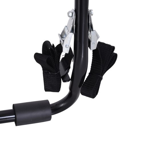 HOMCOM Foldable 3 Bike Carrier Rear Hitch Mount Bicycle Rack W/ Straps Car Trunk SUV Travel Transit