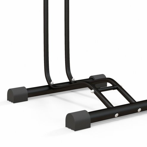 SPORTNOW Bike Rack, Vertical & Horizontal Bike Stand Bicycle Storage Stand with Adjustable Hooks, Fits 6