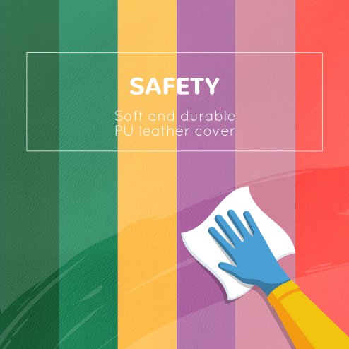 HOMCOM 6 Piece Soft Play Equipment, Kids Foam Blocks Toys for Climb and Crawl, Indoor Activity Play Set Playground for Toddler 1-3 Years Old, Red