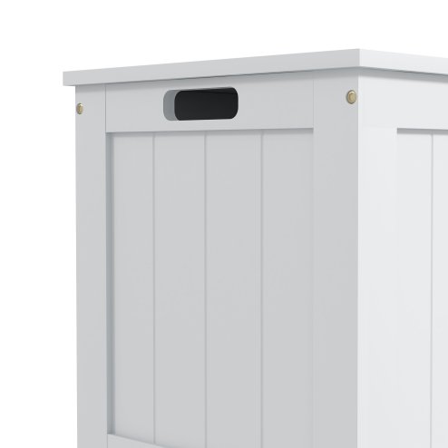 HOMCOM Storage Chest, Modern Storage Trunk with 2 Safety Hinges and Cut-out Handles, Wooden Toy Box for Living Room, Entryway, 76 x 40 x 48 cm