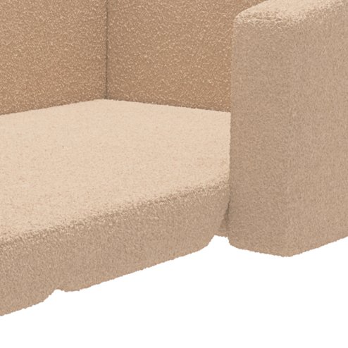 AIYAPLAY Toddler Sofa, Kids Sofa Bed, 2 in 1 Recliner Foldable Kids Armchair with Washable Cushion, Cover, for 1.5-3 Years Old, One Seater, Khaki