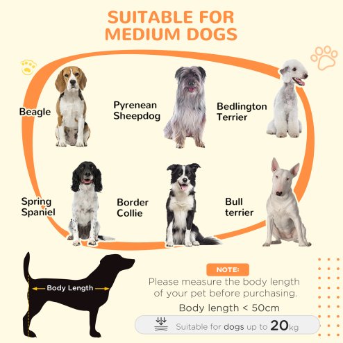 PawHut Dog Crate Furniture, Dog House Furniture Style for Medium Breeds, Pet Kennel with Removable Cushion for Indoor Use, 80 x 54 x 57cm, Grey