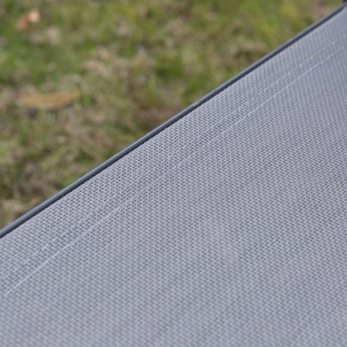 Outsunny 4 Pcs Curved Steel Outdoor Furniture Set w/ Loveseat, 2 Texteline Seats, Glass Top Table Garden Balcony Patio Furniture For Family Party Events Guests -Grey