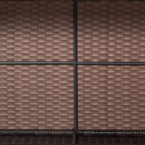 Outsunny PE Rattan Coffee Table, Rectangular Outdoor Coffee Table with Tempered Glass Top, 70 KG Capacity for Garden, Balcony, Terrace, Patio, Mixed Brown