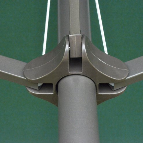 Outsunny 4.6m Garden Parasol Double-Sided Sun Umbrella Patio Market Shelter Canopy Shade Outdoor with Cross Base - Dark Green