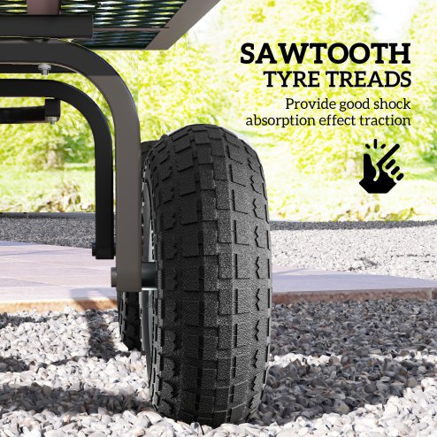 Outsunny Set of 4 Pneumatic Wheels, 10