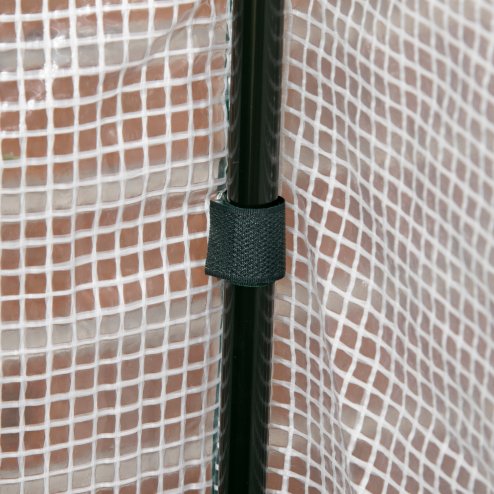 Outsunny Raised Garden Bed with PE Greenhouse Cover, Outdoor Elevated Wood Planter Box for Herbs and Vegetables, Use for Patio, Garden, Balcony, 121 x 55 x 117cm, Dark Grey