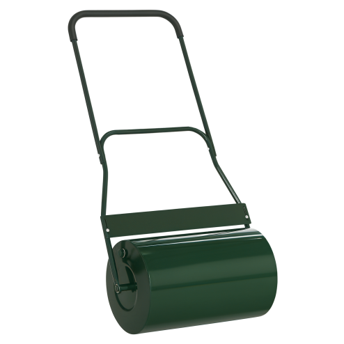 Outsunny 40L Lawn Roller Drum Scraper Bar Collapsible Handle Water or Sand Filled 32cm Green