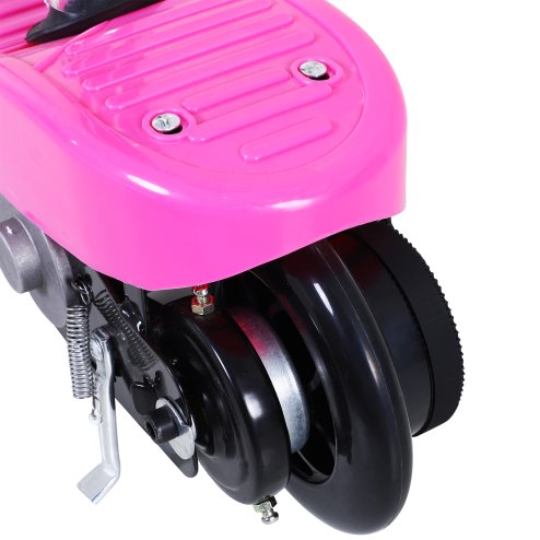 HOMCOM Outdoor Ride On Powered Scooter 120W Motor Bike 2 x 12V Battery - Pink