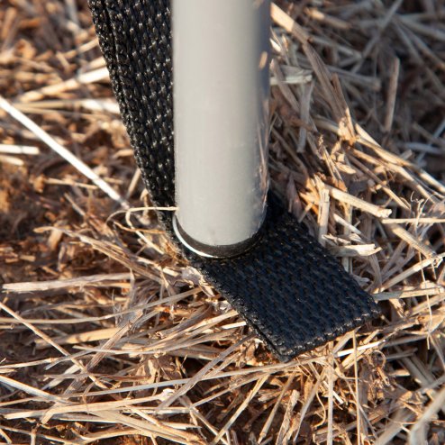 Outsunny 4 Pole Camping Windbreaks, Beach Wind Shield Shelter with Carry Bag and Steel Poles, Outdoor Caravan Privacy Shield, 540cm x 150cm, Grey and White