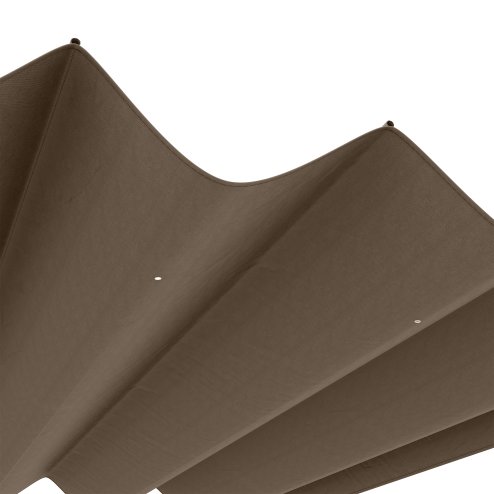 Outsunny Retractable Pergola Roof, Sun Shade Cover, UV30+ Protected Replacement Canopy Fabric for 3 x 2m Pergola Frame, Coffee