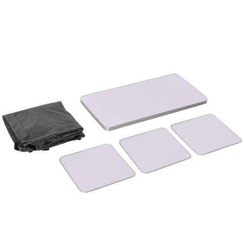 Outsunny Aluminum Camping Cupboard, Camping Kitchen Station Cook Table with 3-Shelf, Storage Organiser for BBQ Party Picnics Backyards with Carrying Bag