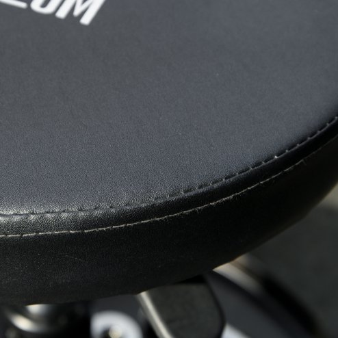 HOMCOM Workshop Stool, Rolling Mechanic Stool with Pneumatic Adjustable Height, 360 Degree Swivel, Padded Seat, Tool Tray, for Garage, Workshop, Auto Repair