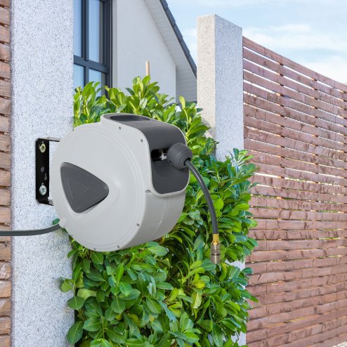 DURHAND Retractable Air Hose Reel 15m+ 140cm Hose Diameter 3/ 8