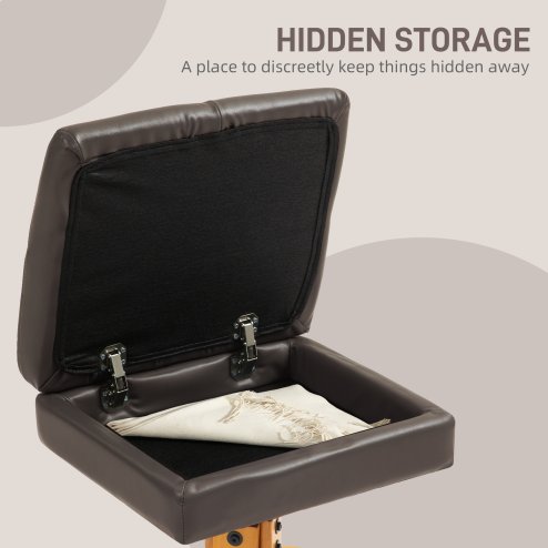 HOMCOM Massage Recliner Chair, PU Leather Upholstered Armchair with Adjustable Backrest,  Footrest, Remote Control, Hidden Storage and Charger for Living Room, Bedroom, Dark Brown