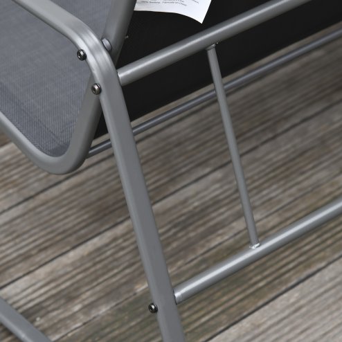 Outsunny 4 Piece Garden Furniture Set Outdoor Patio Sofa Set with Double Chair, Single Chairs and Glass Top Table for Terrace and Balcony