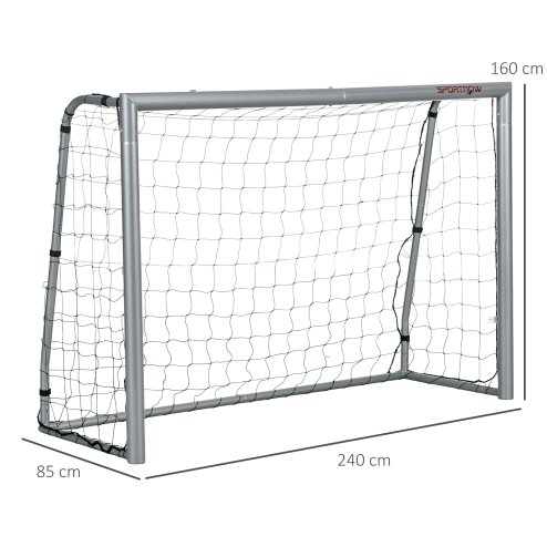 SPORTNOW 8ft x 5ft Football Goal, Football Net for Garden, Training Goal with Ground Stakes, Steel Frame