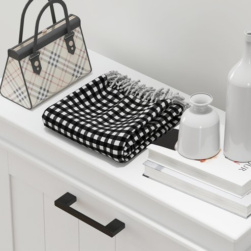 HOMCOM 3 Drawers Entryway Shoe Cabinet, Narrow Shoe Storage Cabinet with 3 Flip Drawers and Adjustable Shelves for 15 Pairs of Shoes, White