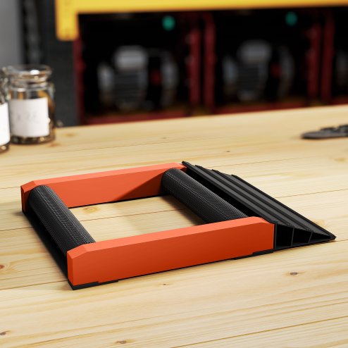 HOMCOM Motorcycle Wheel Cleaning Roller Stand with Aluminium Alloy Frame and Rollers, Motorcycle Maintenance Stand for Tyre Cleaning and Chain Lubrication, Fit Tyre Width < 180mm, Bikes < 500lb, Black