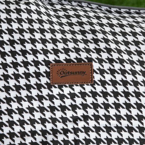 Outsunny Camping Bed for Adults, Single Folding Camp Bed, Padded Portable Camping Cot for Sleeping, with Carry Bag, Side Pocket and Cup Holder for Outdoor, Travel, Fishing, Black