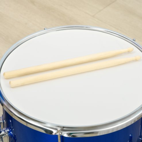 AIYAPLAY Drum Kit for Kids, Full Sized Drum Set with Five Drums, Two Cymbals, Stool, Drumsticks, Pedal, Cymbals, Musical instrument Toy, Blue