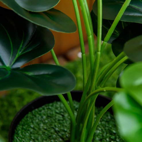 HOMCOM Set of 2 Artificial Realistic Calla Lily Flower, Faux Decorative Plant in Nursery Pot for Indoor Outdoor Decor, 55cm