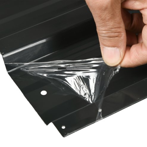 Outsunny Corrugated Roofing Sheets, Pack of 12, Galvanised Metal Roofing Sheets for Greenhouse, Garage, Storage Shed, Carport, 129 x 45cm, Dark Grey