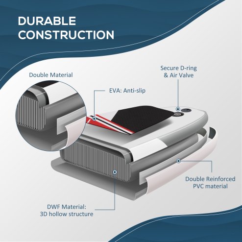 Outsunny Inflatable Stand Up Paddle Board, 10' x 30
