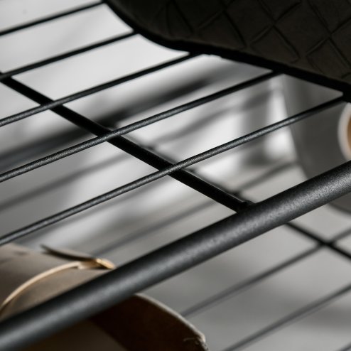 HOMCOM Coat Rack Stand Industrial hallway Shoe Rack Removable Hooks Metal Wood Hangers Storage Cabinet Rustic Brown 72LX34WX185H(cm)