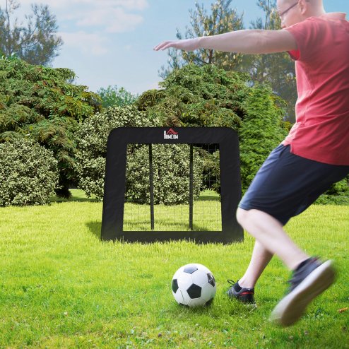 HOMCOM Football Rebounder Net with 5 Adjustable Angles, Foldable Football Kickback Target Goal for Garden Training Teaching