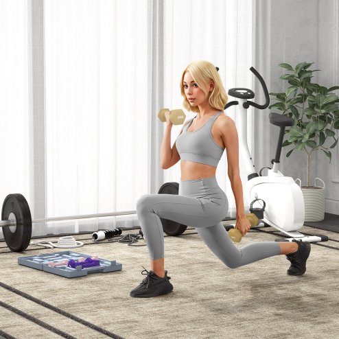 SPORTNOW 12kg Hex Dumbbells Set of 6, Hand Weights with Carry Case for Home Gym Strength Training, 2 x 1kg, 2 x 2kg, 2 x 3kg