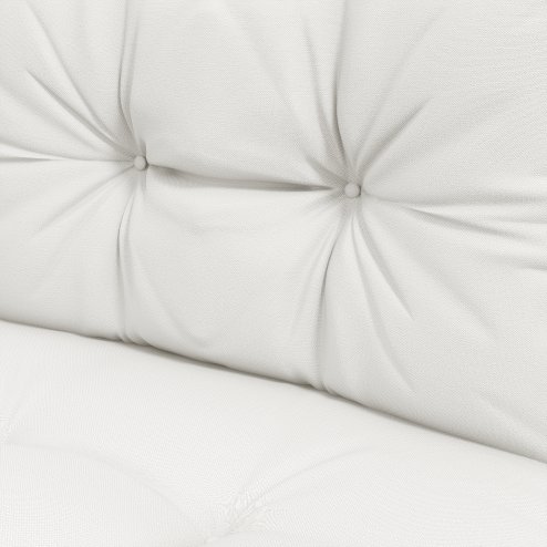 Outsunny 2pc Outdoor Seat Cushions Back Cushions, 60 x 60 x 10cm Water Repellent Seat Pads for Garden Patio Kitchen Office Chairs, White