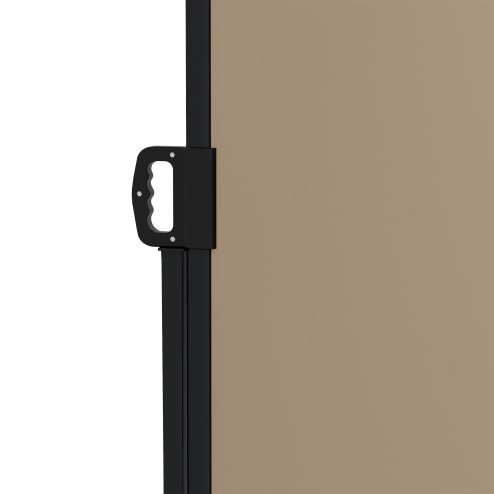 Outsunny Retractable Side Awning, Garden Privacy Screen Divider, Full Cassette Wind Breaker for Hot Tub, Balcony, Terrace, Pool, 400 x 160cm, Khaki